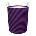 Purple And Black Halloween Pattern Print Round Laundry Basket