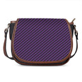 Purple And Black Halloween Pattern Print Saddle Bag