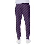 Purple And Black Halloween Pattern Print Scuba Joggers