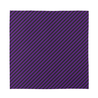 Purple And Black Halloween Pattern Print Silk Bandana