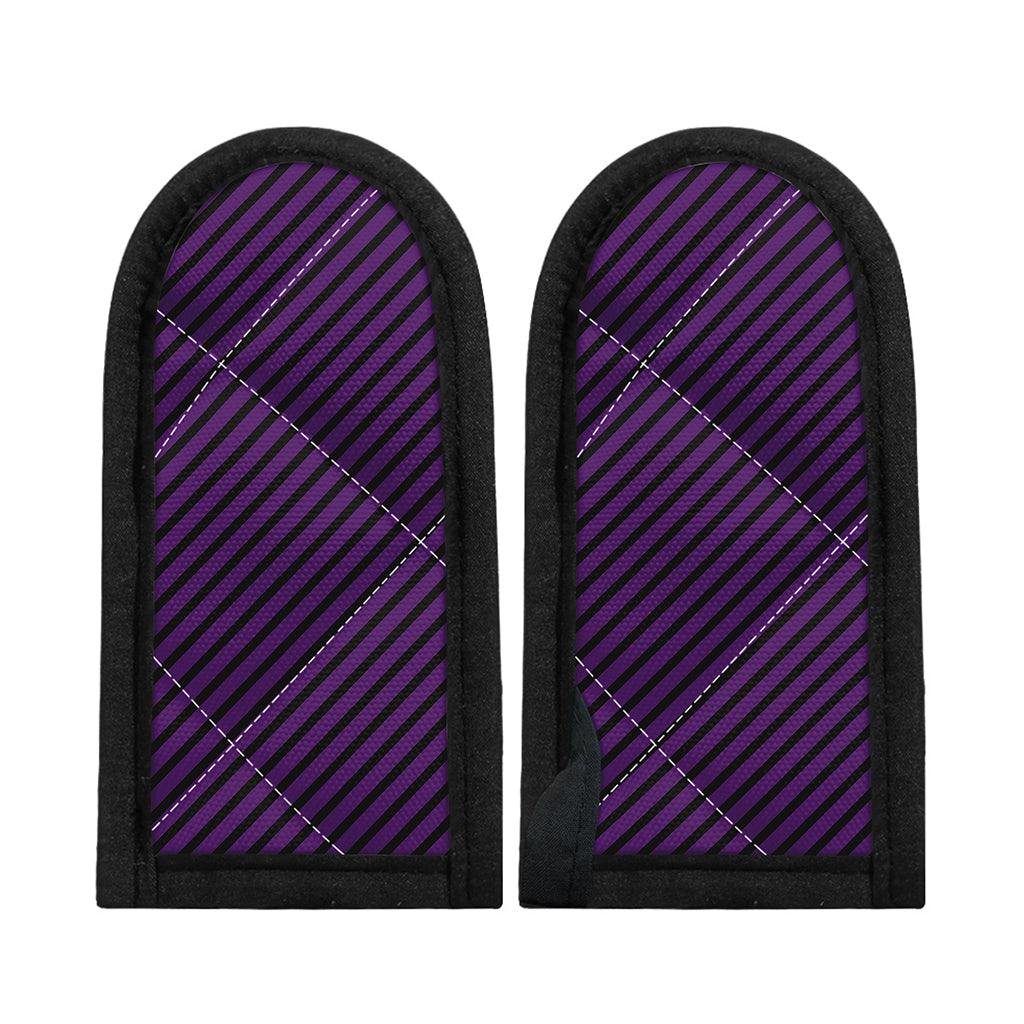 Purple And Black Halloween Pattern Print Skillet Handle Cover