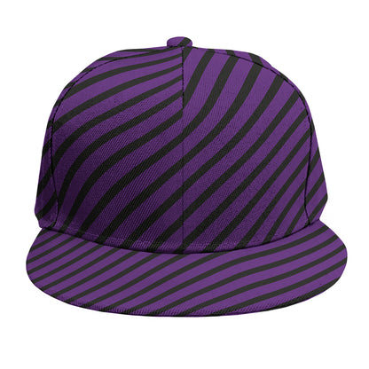 Purple And Black Halloween Pattern Print Snapback Cap