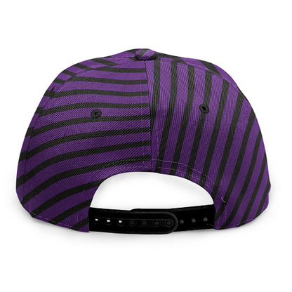 Purple And Black Halloween Pattern Print Snapback Cap