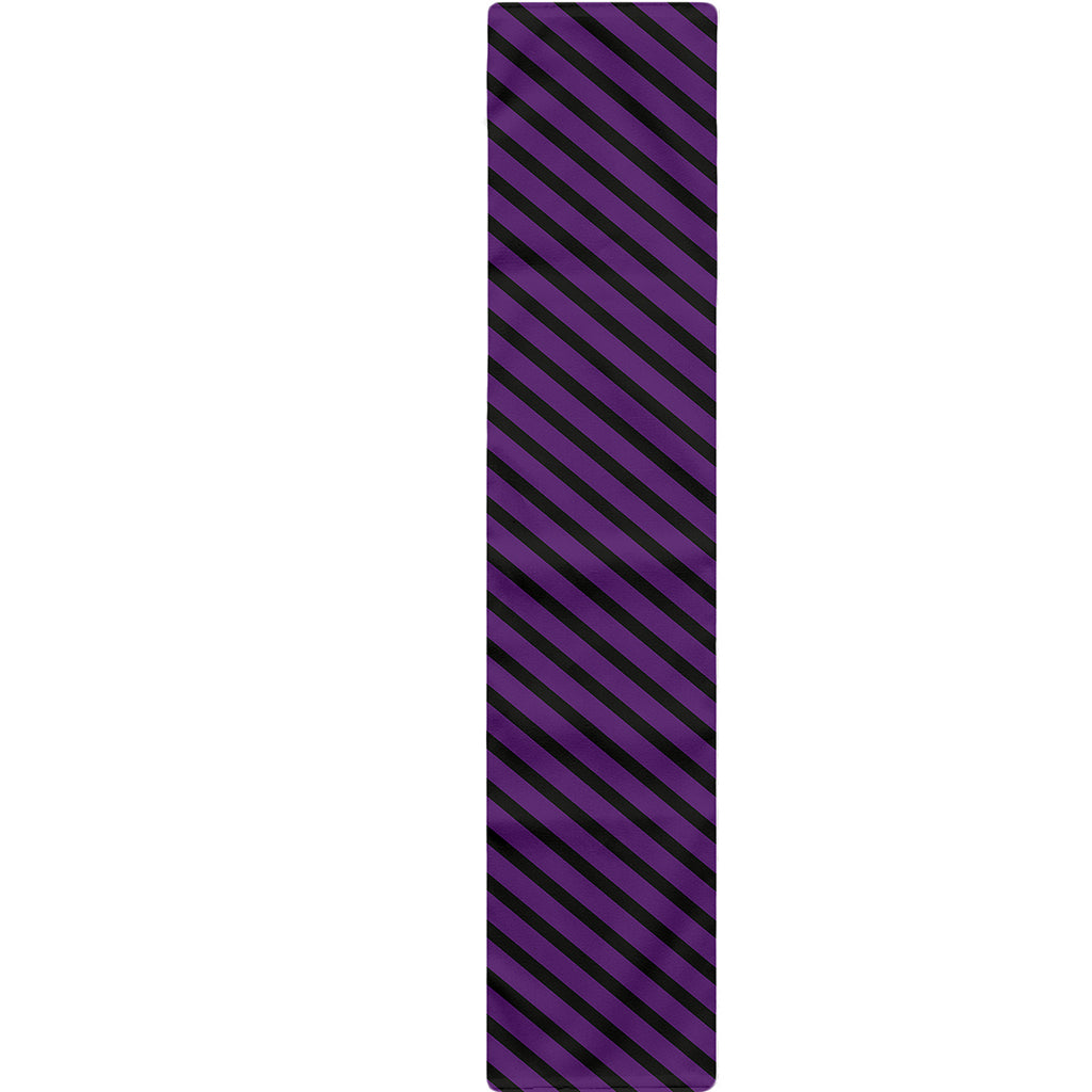 Purple And Black Halloween Pattern Print Table Runner