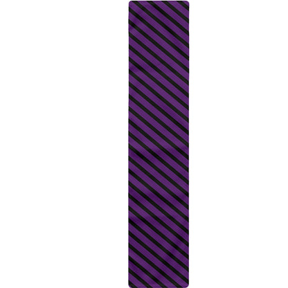Purple And Black Halloween Pattern Print Table Runner