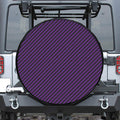 Purple And Black Halloween Pattern Print Tire Cover