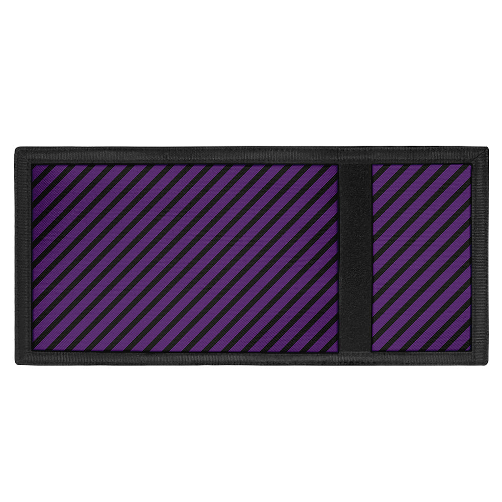 Purple And Black Halloween Pattern Print Trifold Wallet