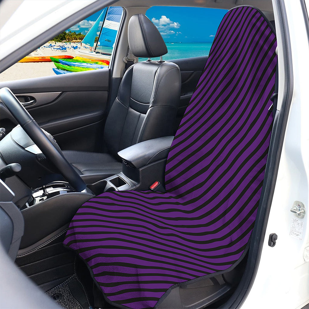 Purple And Black Halloween Pattern Print Waterproof Car Seat Cover