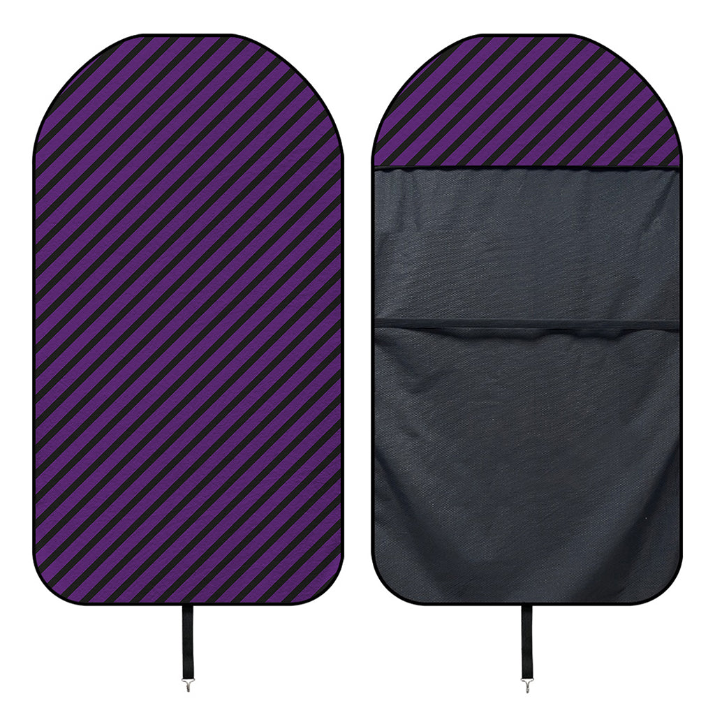 Purple And Black Halloween Pattern Print Waterproof Car Seat Cover