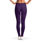 Purple And Black Halloween Pattern Print Women's Leggings