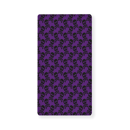 Purple And Black Halloween Skull Print Baby Crib Sheet