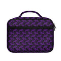 Purple And Black Halloween Skull Print Briefcase Bible Bag