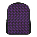 Purple And Black Halloween Skull Print Casual Backpack