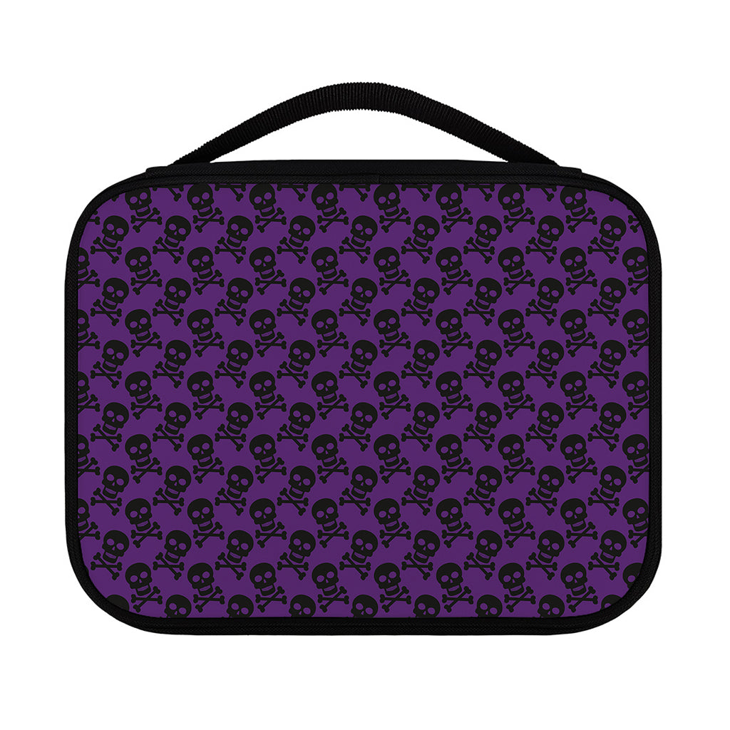 Purple And Black Halloween Skull Print Classic Bible Case