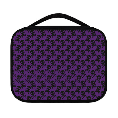 Purple And Black Halloween Skull Print Classic Bible Case