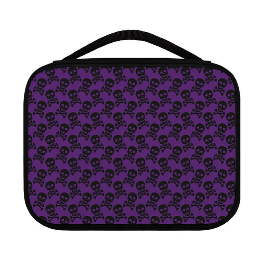Purple And Black Halloween Skull Print Classic Bible Case