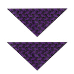 Purple And Black Halloween Skull Print Dog Bandana
