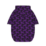 Purple And Black Halloween Skull Print Dog Zip Up Hoodie