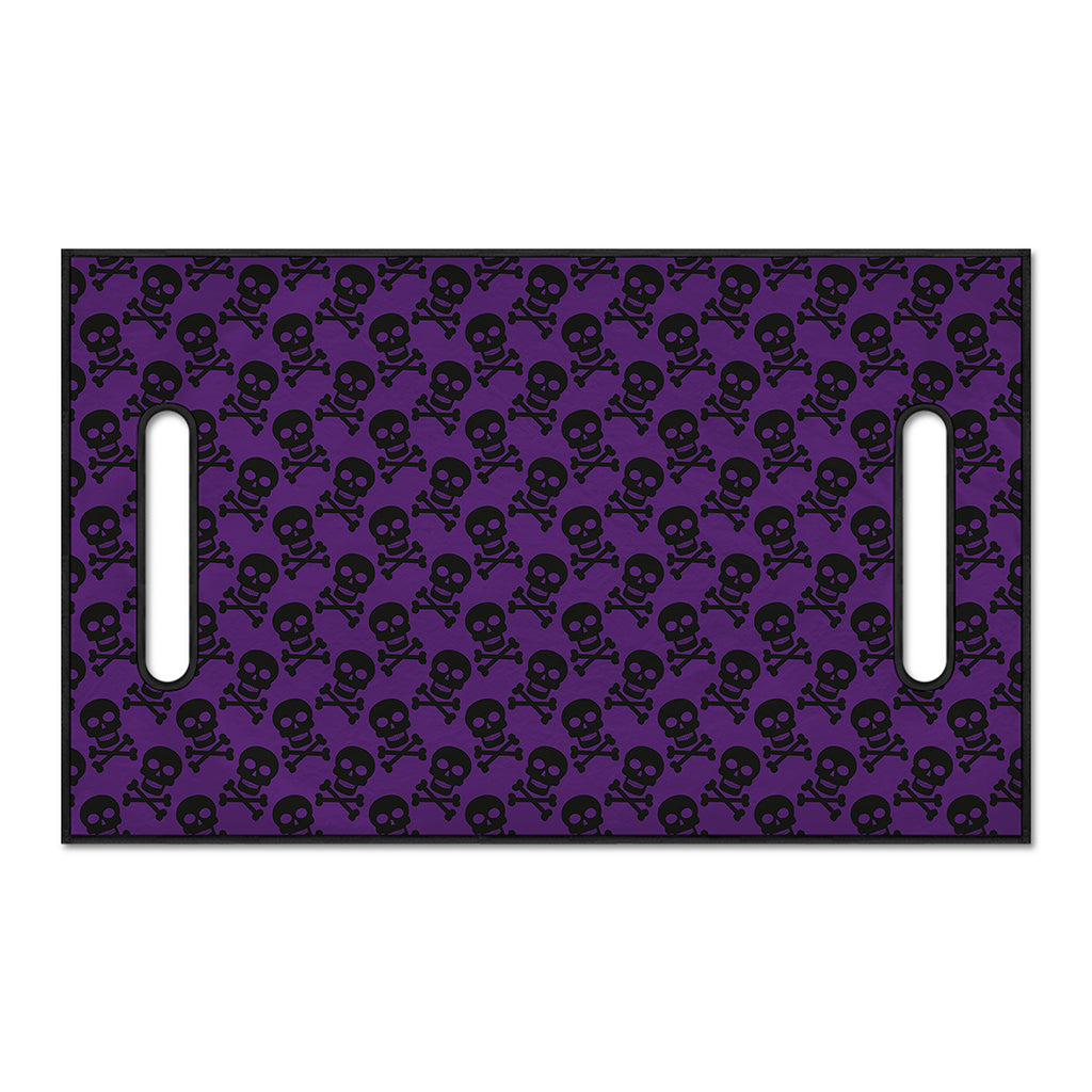 Purple And Black Halloween Skull Print Golf Cart Seat Cover