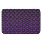 Purple And Black Halloween Skull Print Indoor Door Mat
