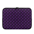 Purple And Black Halloween Skull Print Laptop Sleeve