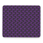 Purple And Black Halloween Skull Print Mouse Pad