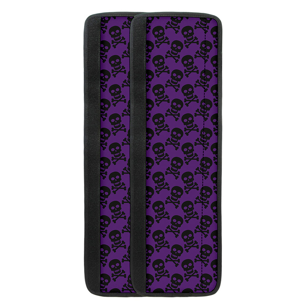 Purple And Black Halloween Skull Print Refrigerator Handle Covers