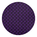 Purple And Black Halloween Skull Print Round Blanket