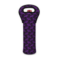 Purple And Black Halloween Skull Print Single Neoprene Wine Tote