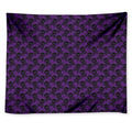 Purple And Black Halloween Skull Print Tapestry
