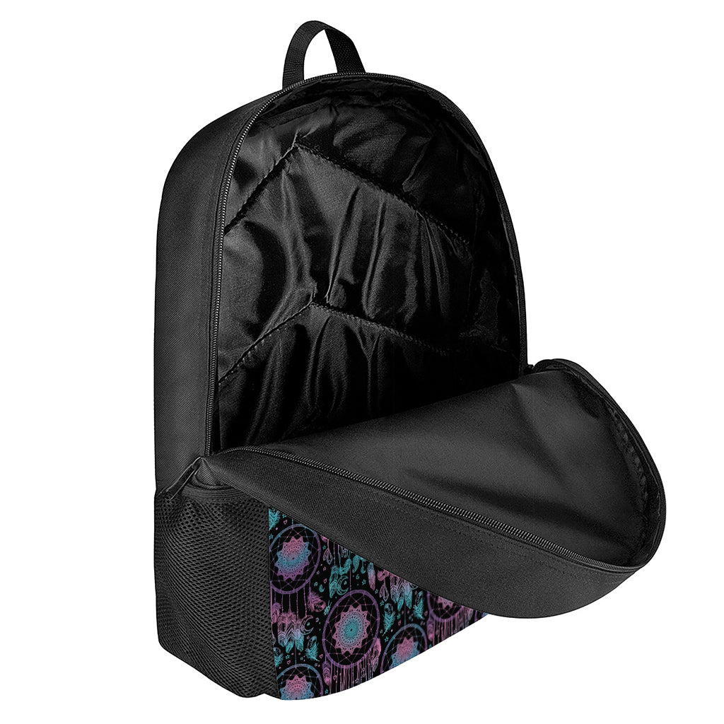 Purple And Blue Dream Catcher Print 17 Inch Backpack