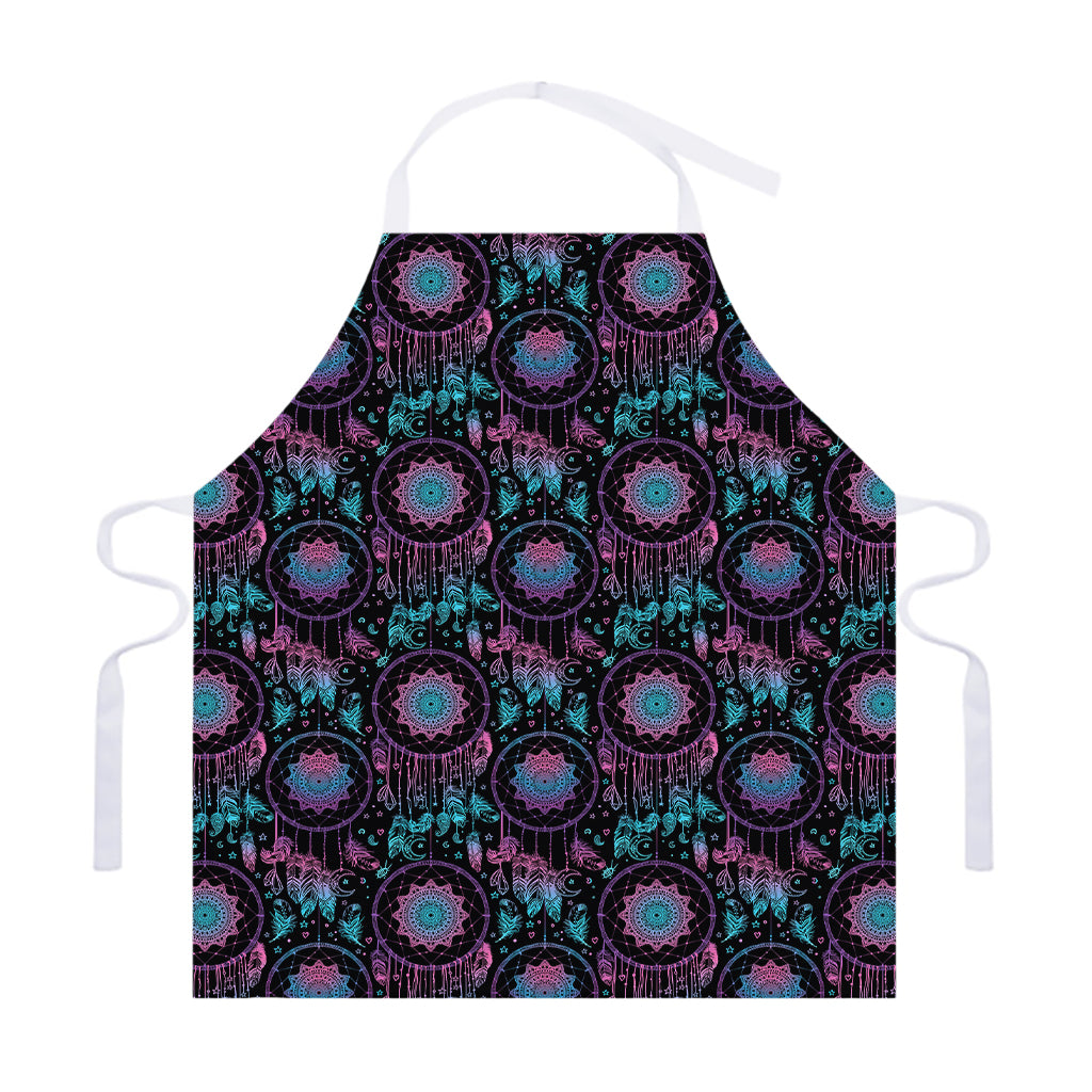 Purple And Blue Dream Catcher Print Adjustable Apron
