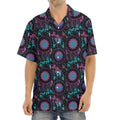 Purple And Blue Dream Catcher Print Aloha Shirt