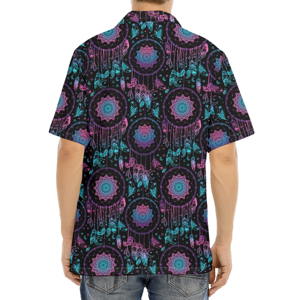 Purple And Blue Dream Catcher Print Aloha Shirt