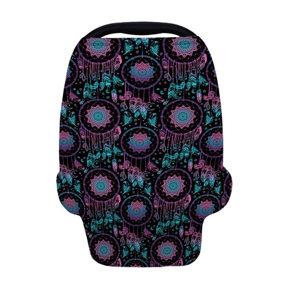 Purple And Blue Dream Catcher Print Baby Seat Cover