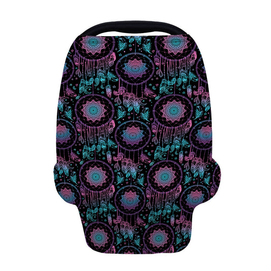 Purple And Blue Dream Catcher Print Baby Seat Cover