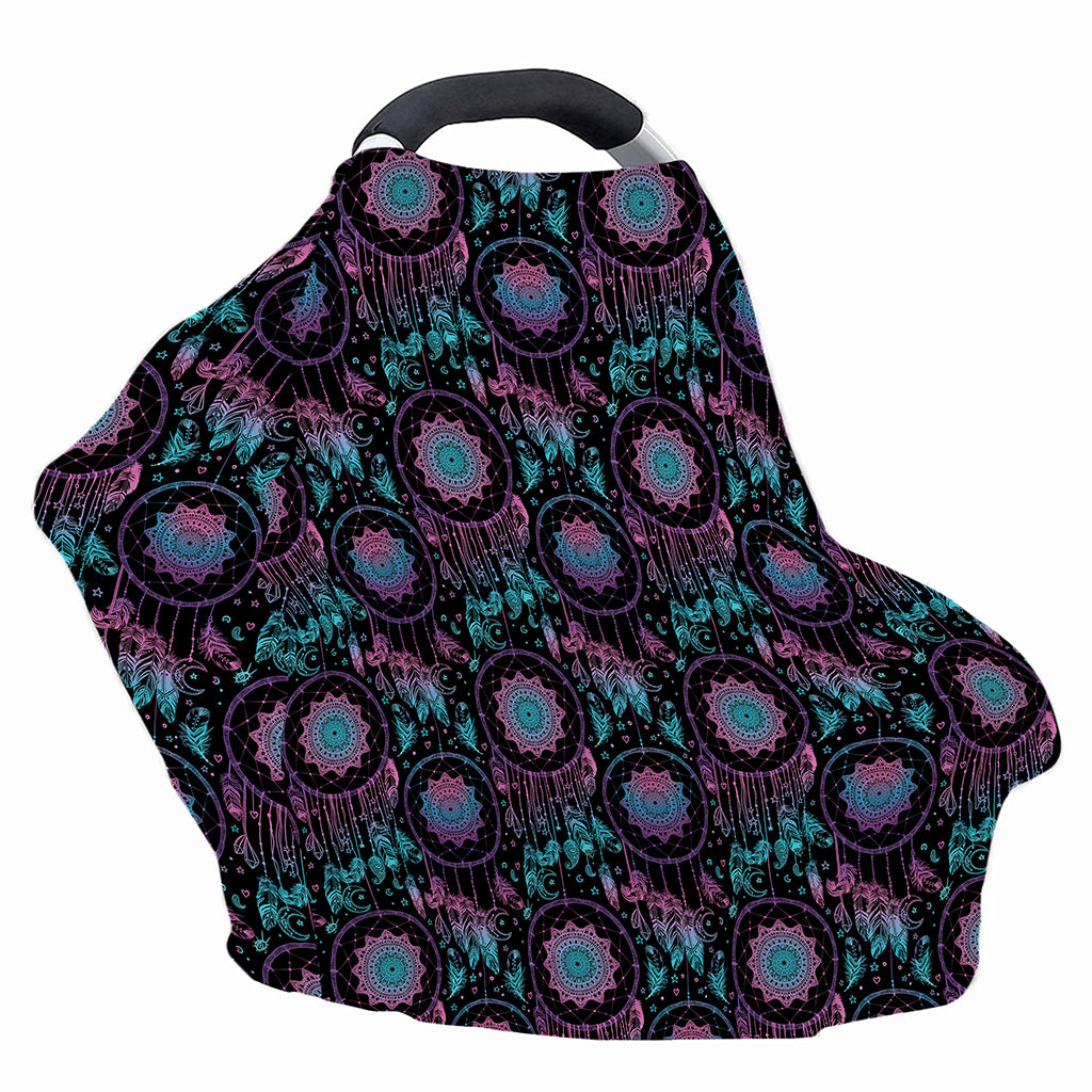 Purple And Blue Dream Catcher Print Baby Seat Cover
