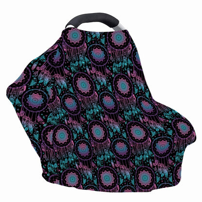 Purple And Blue Dream Catcher Print Baby Seat Cover