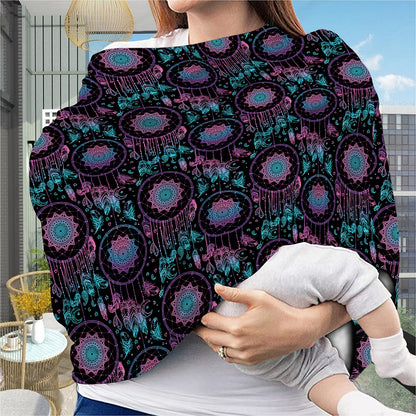 Purple And Blue Dream Catcher Print Baby Seat Cover