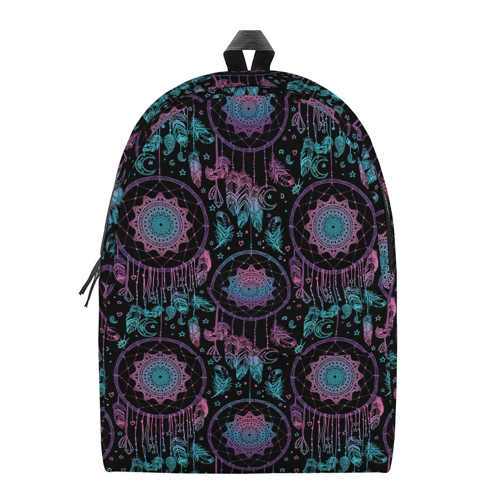 Purple And Blue Dream Catcher Print Backpack