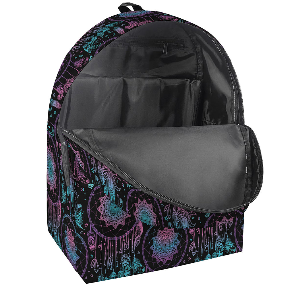 Purple And Blue Dream Catcher Print Backpack