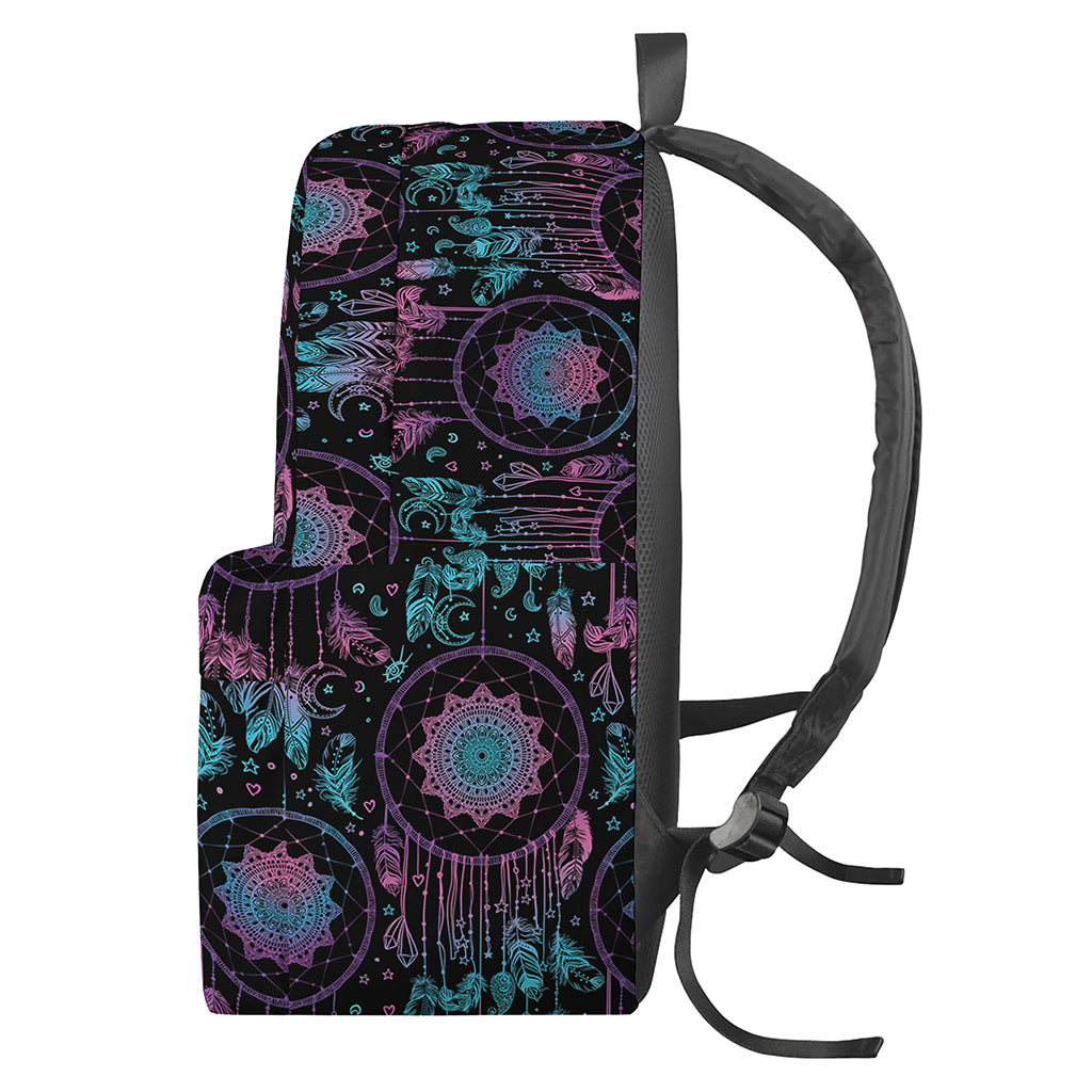 Purple And Blue Dream Catcher Print Backpack
