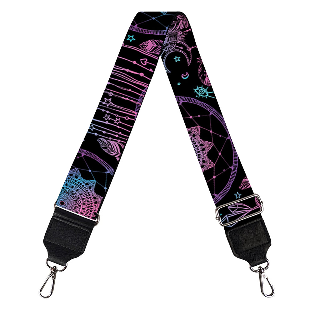 Purple And Blue Dream Catcher Print Bag Strap
