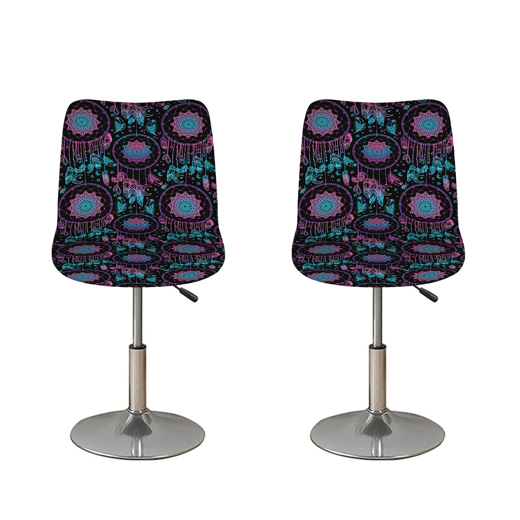 Purple And Blue Dream Catcher Print Bar Stool Covers