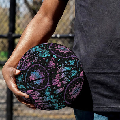 Purple And Blue Dream Catcher Print Basketball