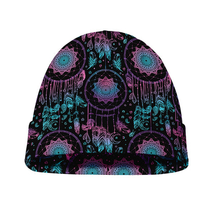 Purple And Blue Dream Catcher Print Beanie