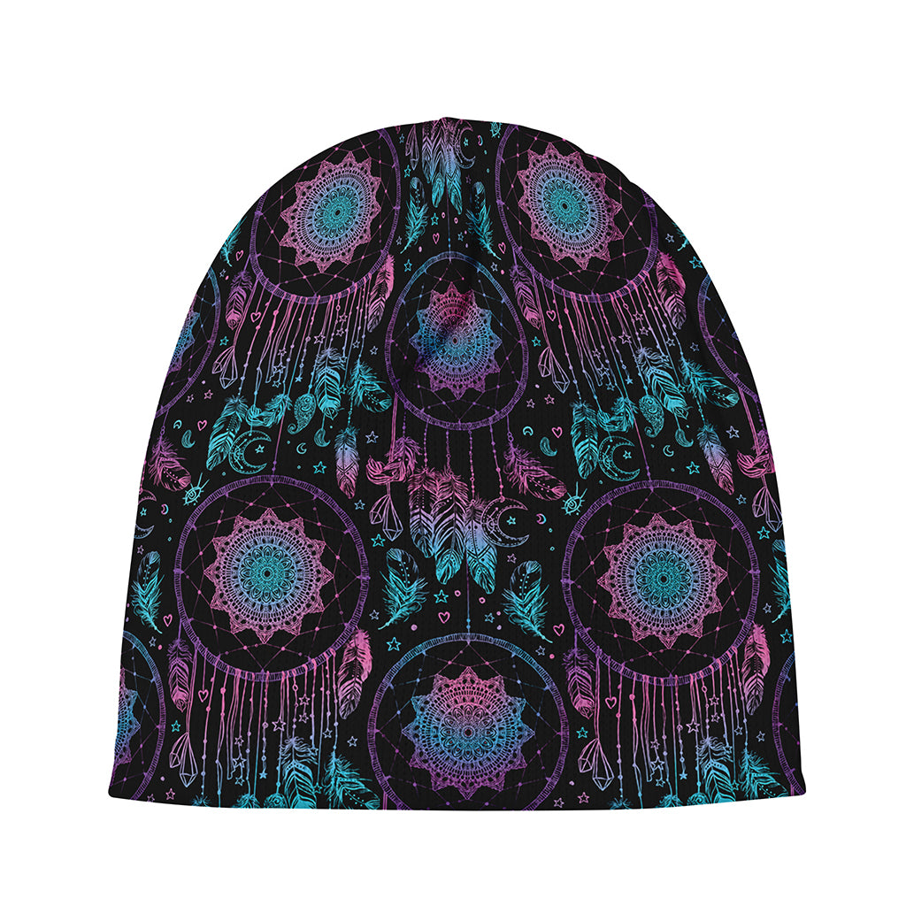 Purple And Blue Dream Catcher Print Beanie