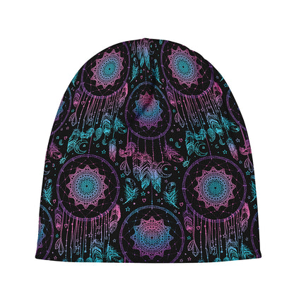 Purple And Blue Dream Catcher Print Beanie