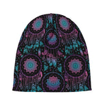 Purple And Blue Dream Catcher Print Beanie