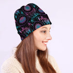 Purple And Blue Dream Catcher Print Beanie